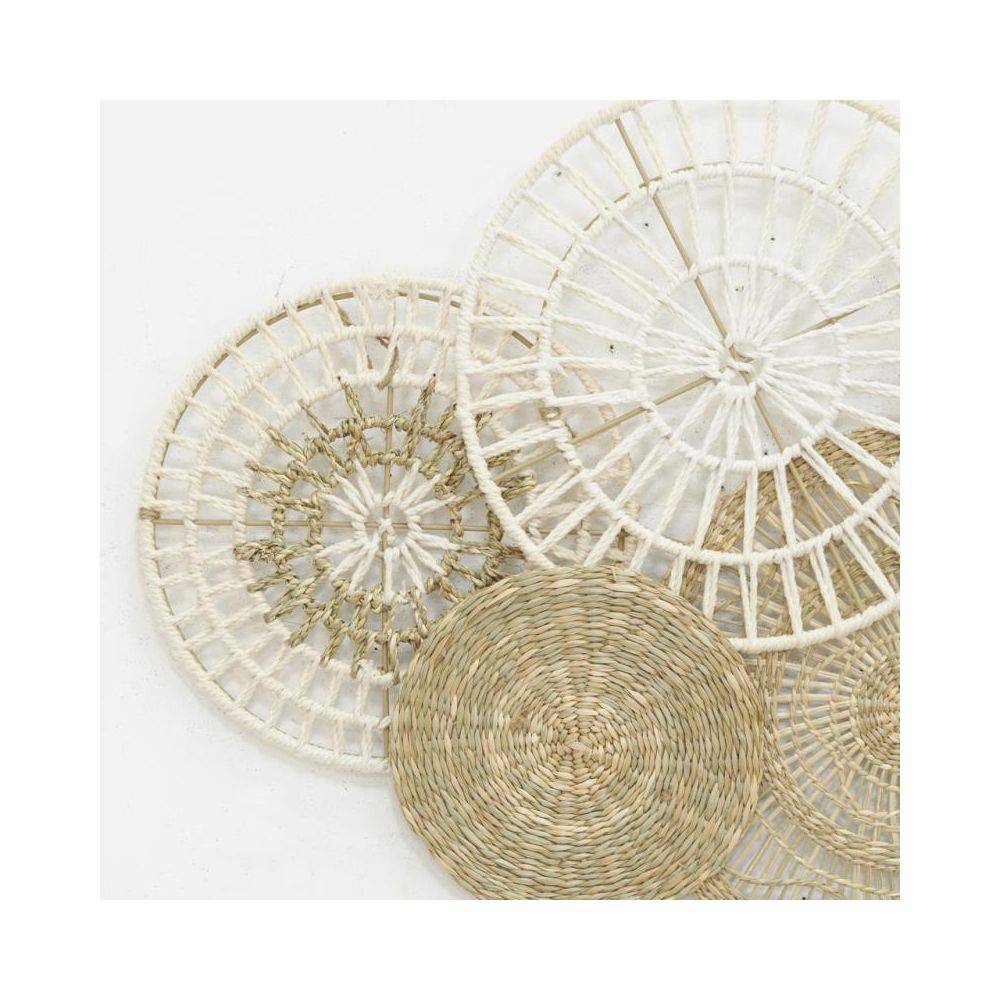 Aubry Gaspard - Décor mural 7 disques en jute et coton naturels - Image 2