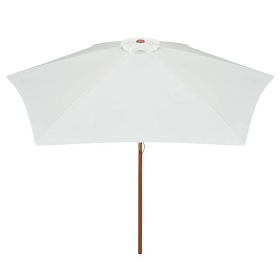 Parasol de jardin | Parasol d'extérieur | Parasol avec poteau en bois 270 x 270 cm Blanc crème Maison Chic - Image 3