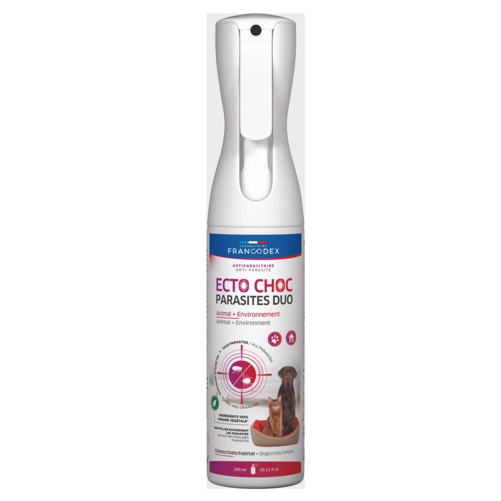 Francodex - Ecto Choc antiparasitaires duo 290 ml pour chiens, chats et habitat - Image 1