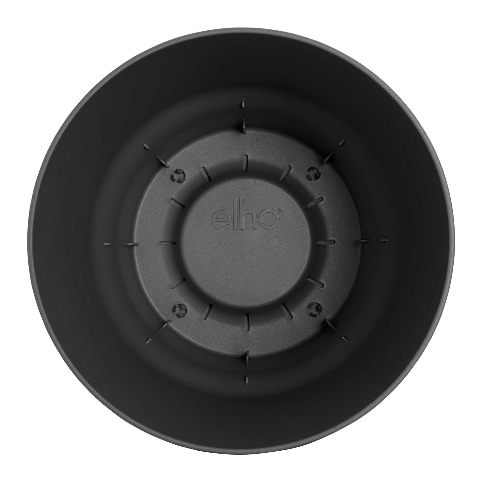 Pot de fleurs elho Greenville rond noir - D.14cm x H.13cm - Image 2