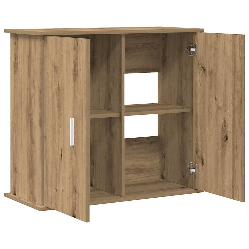 Meuble Aquarium avec 4 Compartiments Fermés 81x36x73 cm Chêne Artisanal - ComfortXL Outdoor Living - Image 7