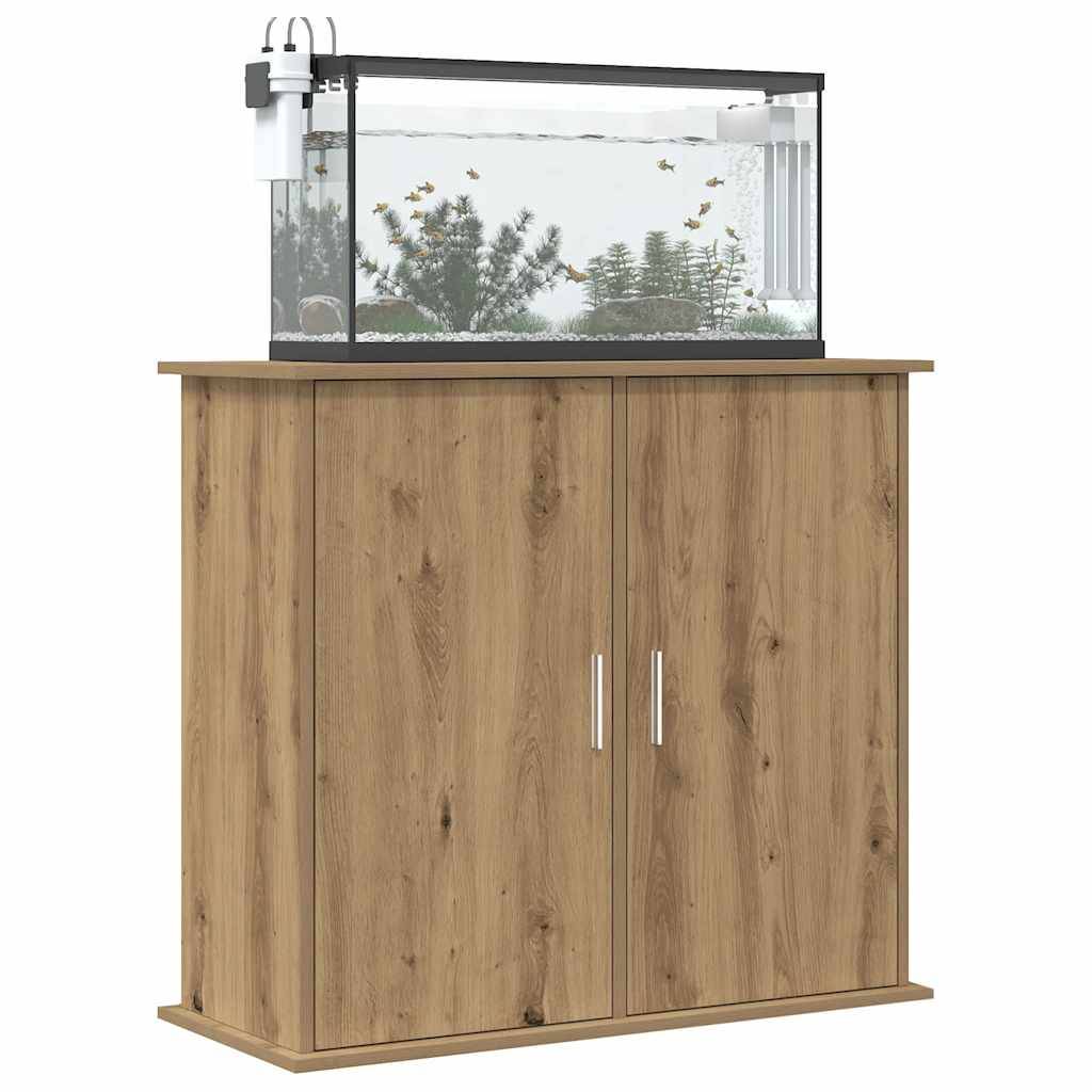 Meuble Aquarium avec 4 Compartiments Fermés 81x36x73 cm Chêne Artisanal - ComfortXL Outdoor Living - Image 1