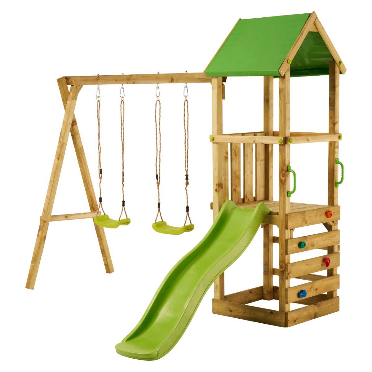 Kangui - Aire de jeux bois enfant : plateforme 90 cm avec toboggan WALLI Kangui - Image 1