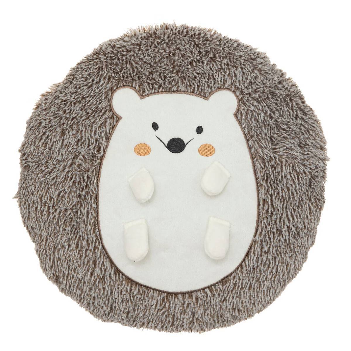 Coussin Déco Enfant "Hérisson" 30cm Marron - Image 1