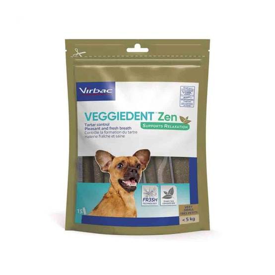 Friandises dentaire chiens de -5 kg - VEGGIEDENT ZEN XS 15 lamelles - Image 1