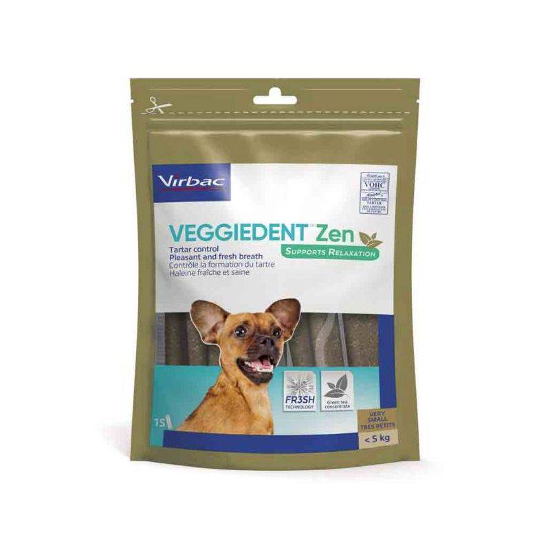Friandises dentaire chiens de -5 kg - VEGGIEDENT ZEN XS 15 lamelles - Image 1