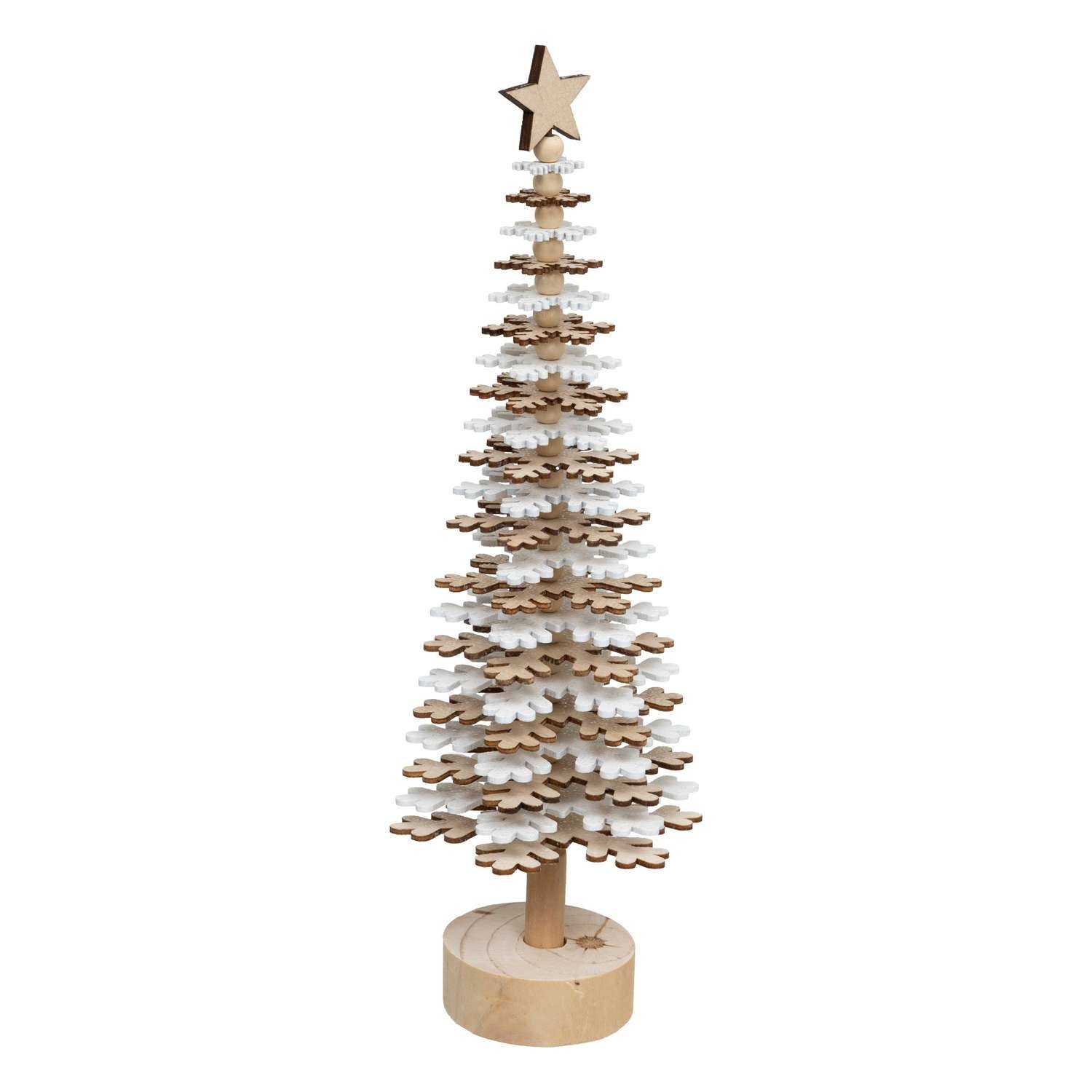 Sapin de Noël Flocon en bois - H. 40 cm - Atmosphera - Image 1