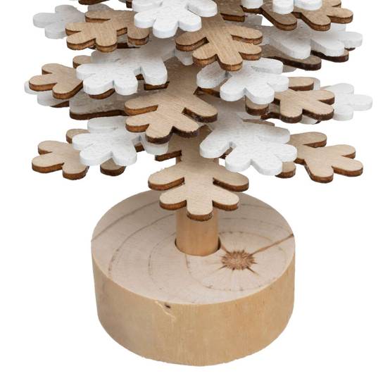 Sapin de Noël Flocon en bois - H. 40 cm - Atmosphera - Image 4