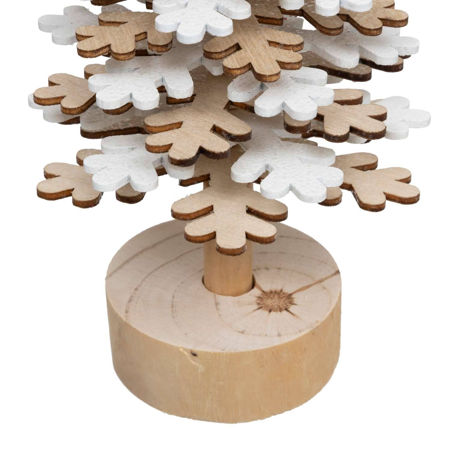 Sapin de Noël Flocon en bois - H. 40 cm - Atmosphera - Image 4