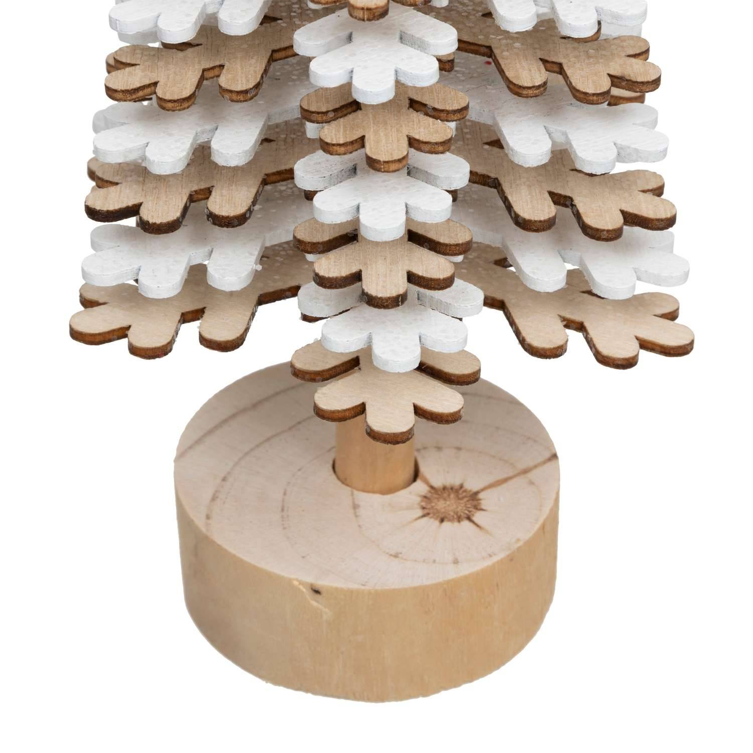 Sapin de Noël Flocon en bois - H. 40 cm - Atmosphera - Image 3