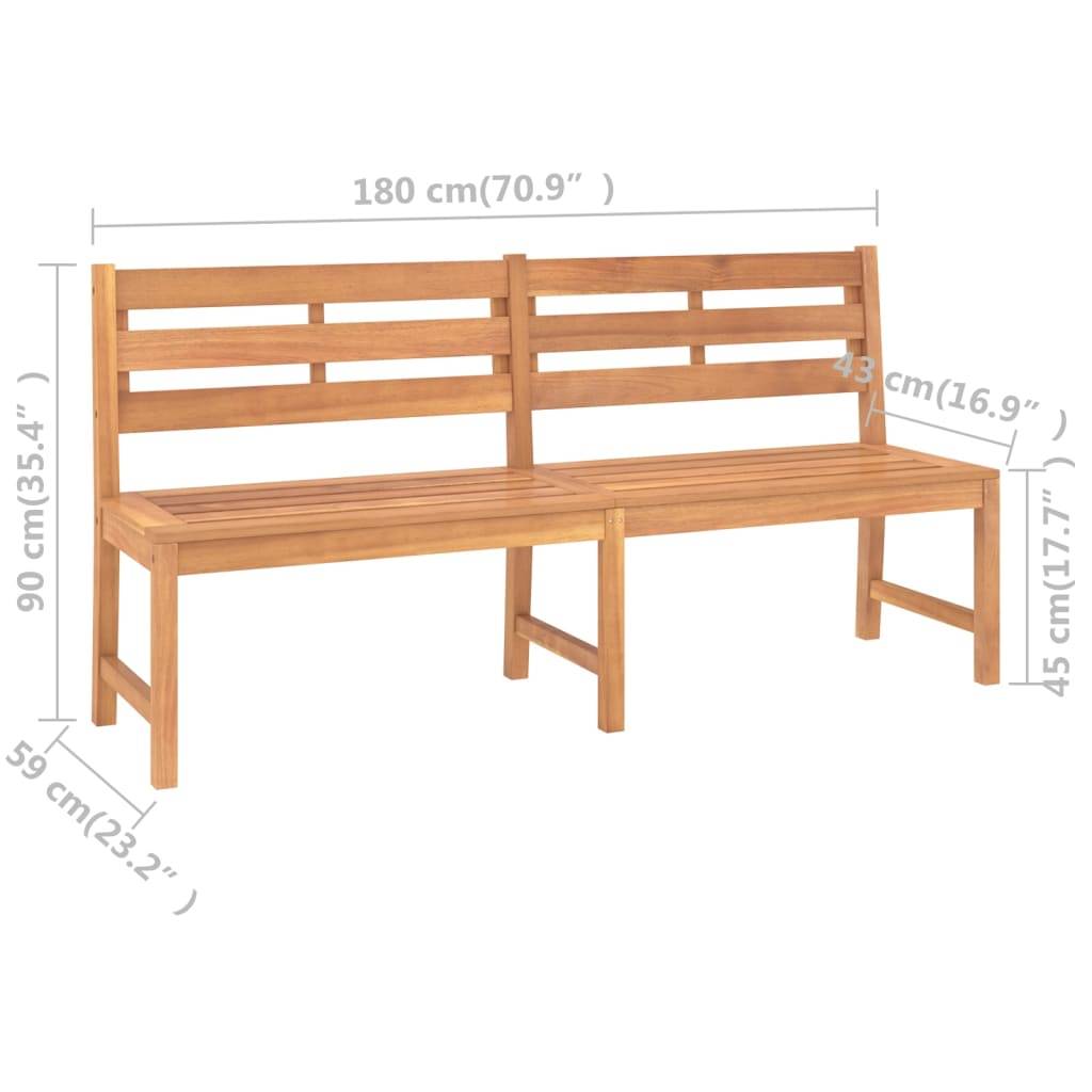 Maison Chic - Banc de jardin - Banc d'extérieur - Banquette 180 cm bois de teck solide-JU13933 - Image 7