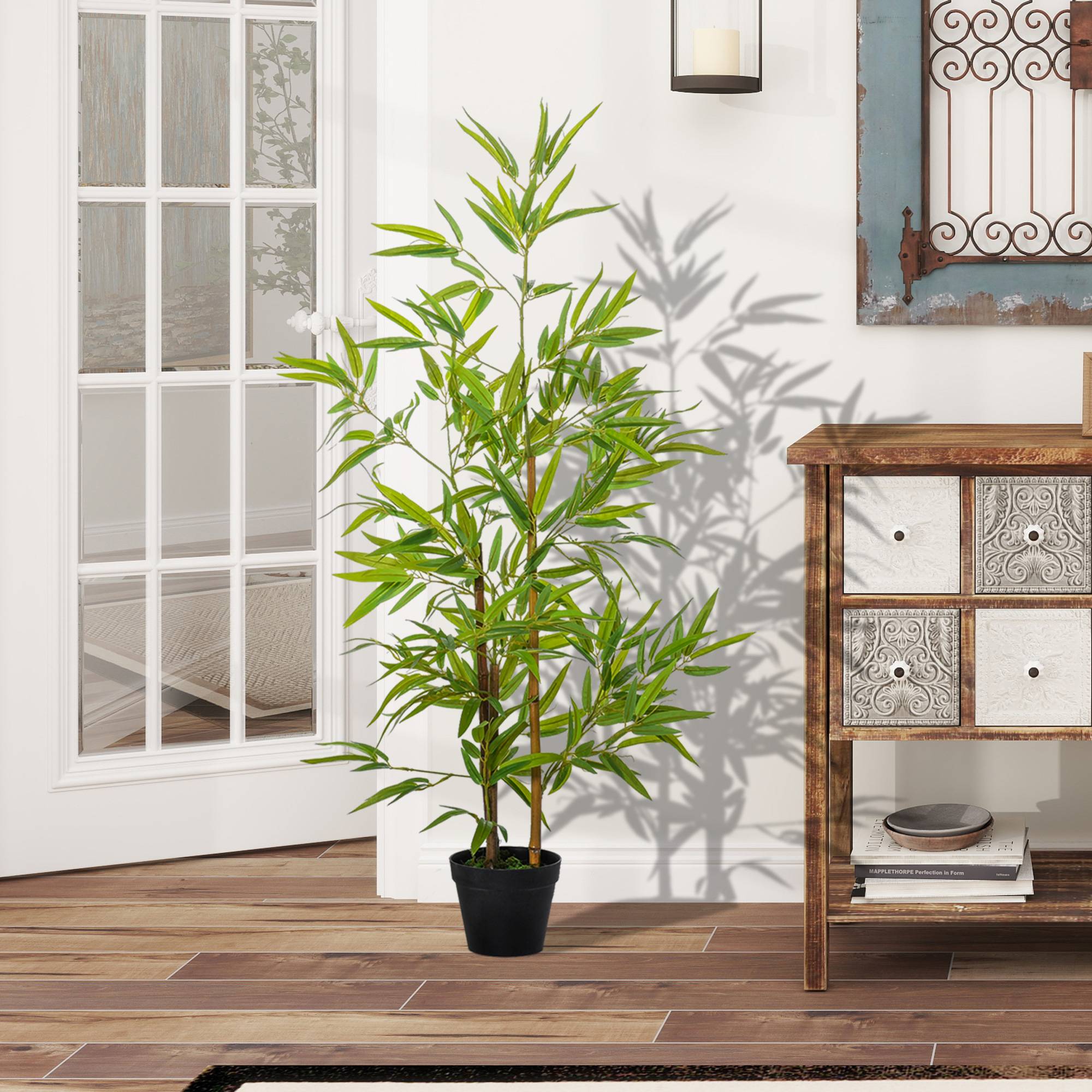 bambou artificiel, plante artificielle, plante décorative en pot, arbre artificiel, décoration d'arbre, 120 cm - Image 5