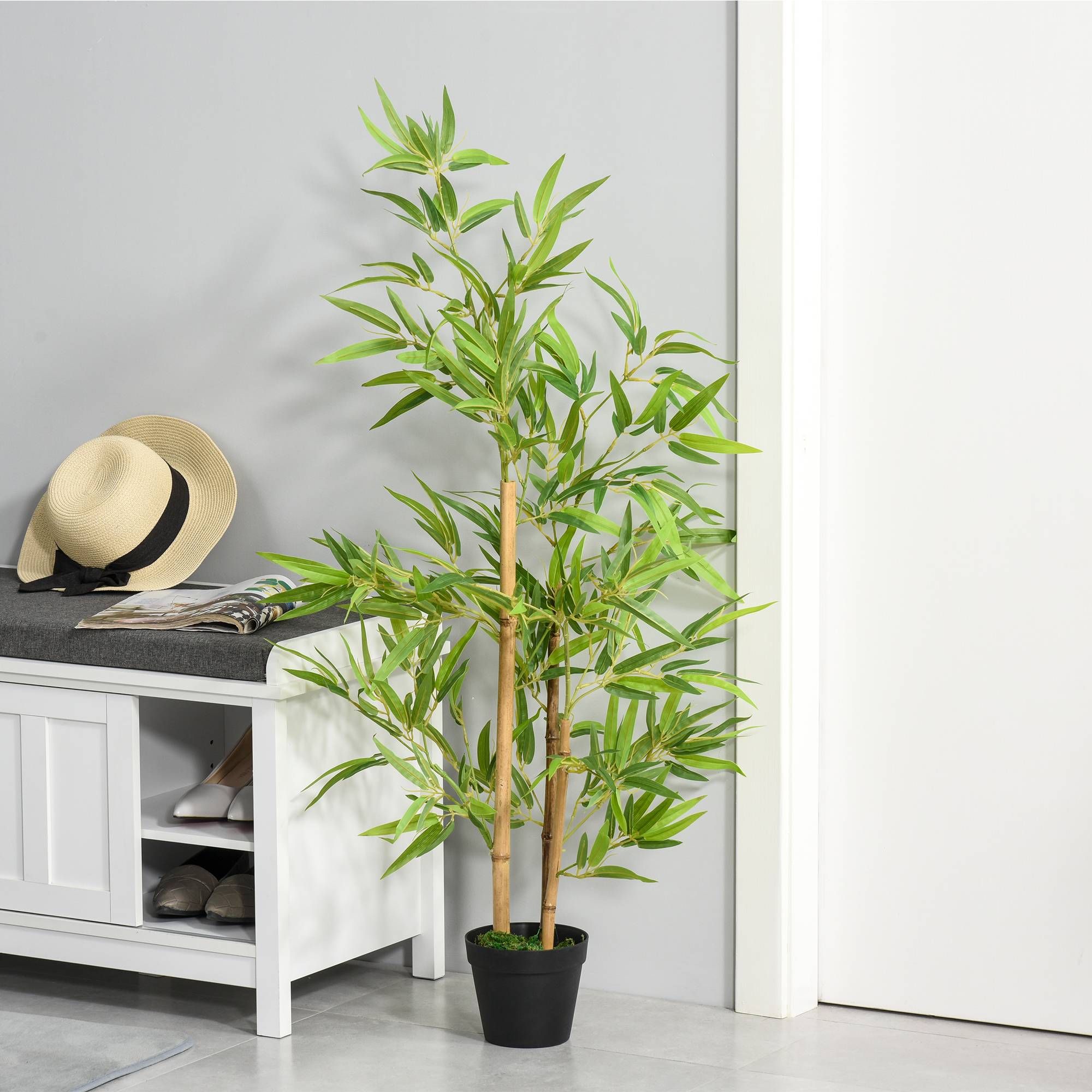 bambou artificiel, plante artificielle, plante décorative en pot, arbre artificiel, décoration d'arbre, 120 cm - Image 4