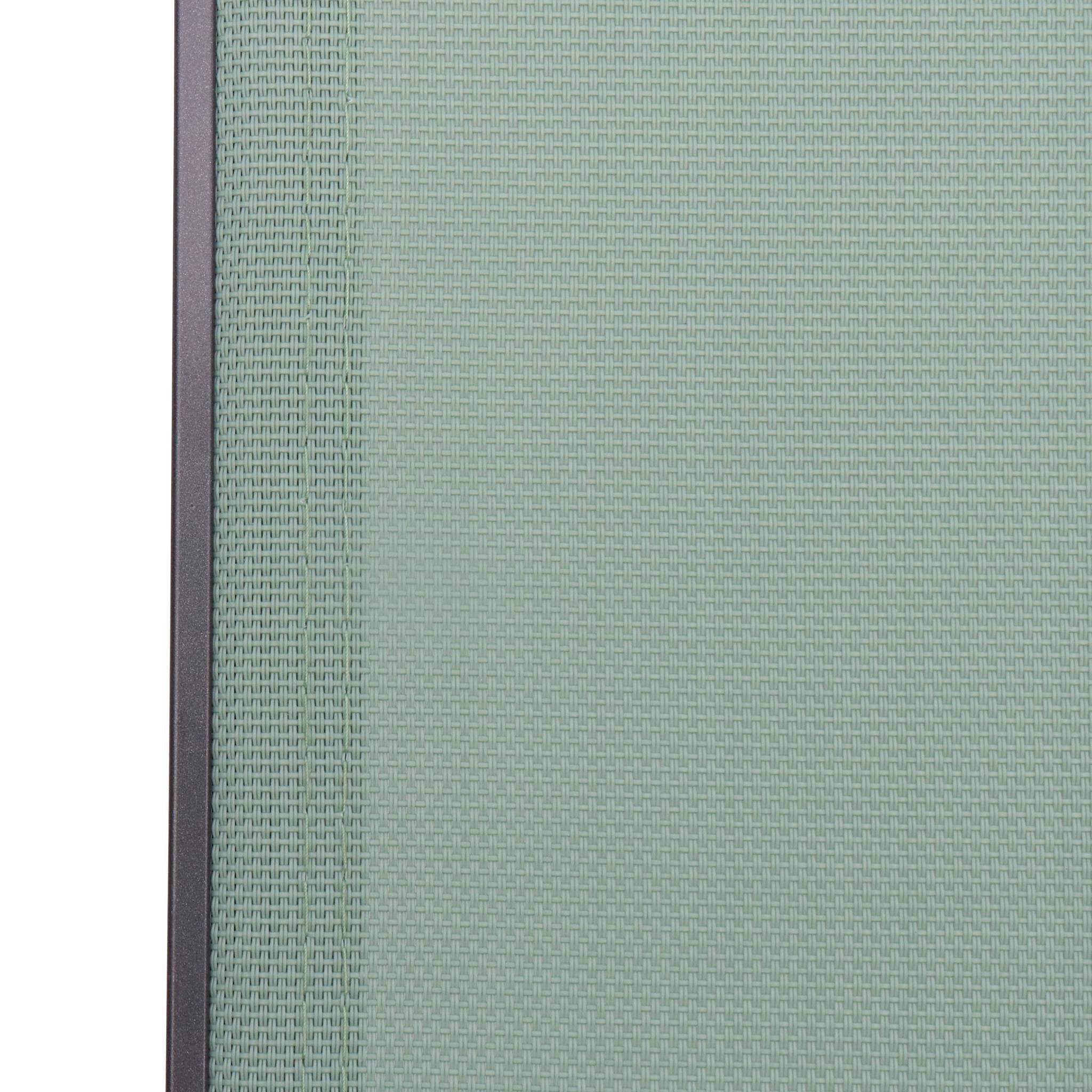 Lot de 2 bains de soleil ELSA en aluminium gris anthracite et textilène vert de gris. transats multi positions avec roulettes | sweeek - Image 5