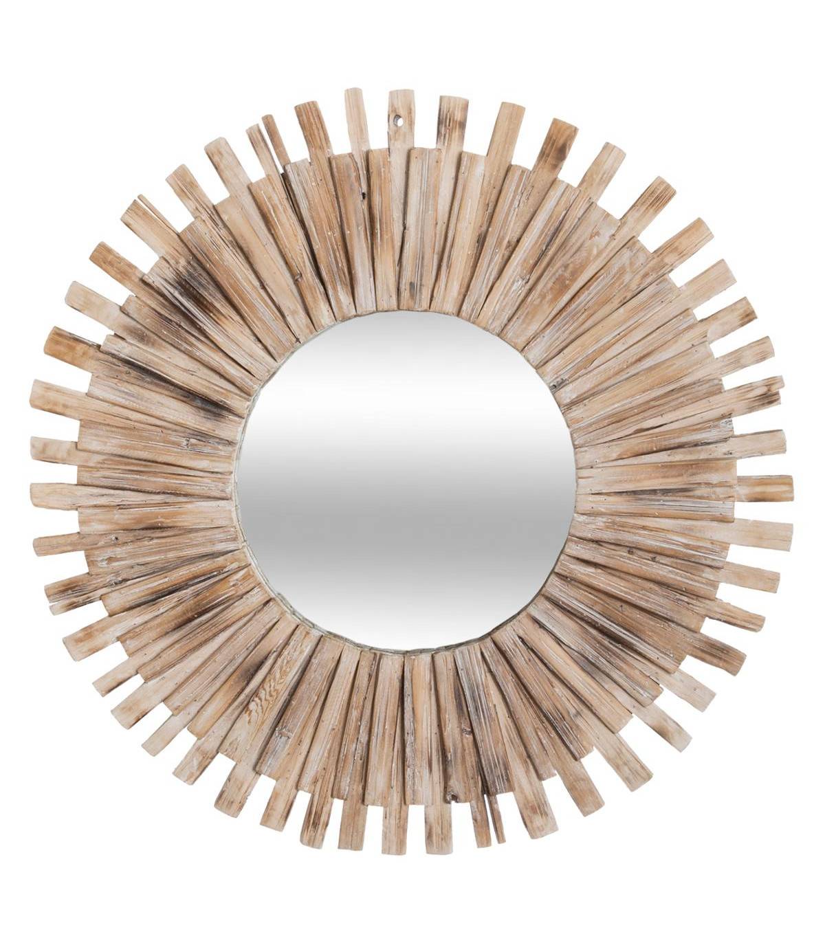 Grand Miroir mural en en Bois flotté D 88 cm - Image 1