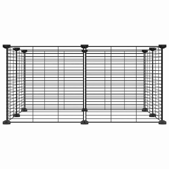 Enclos 8 panneaux acier pour petits rongeurs maille fine intérieur Noir – ComfortXL Outdoor Living - Image 3