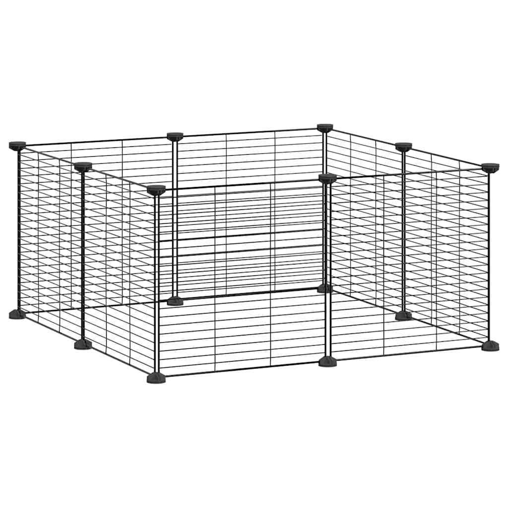Enclos 8 panneaux acier pour petits rongeurs maille fine intérieur Noir – ComfortXL Outdoor Living - Image 4