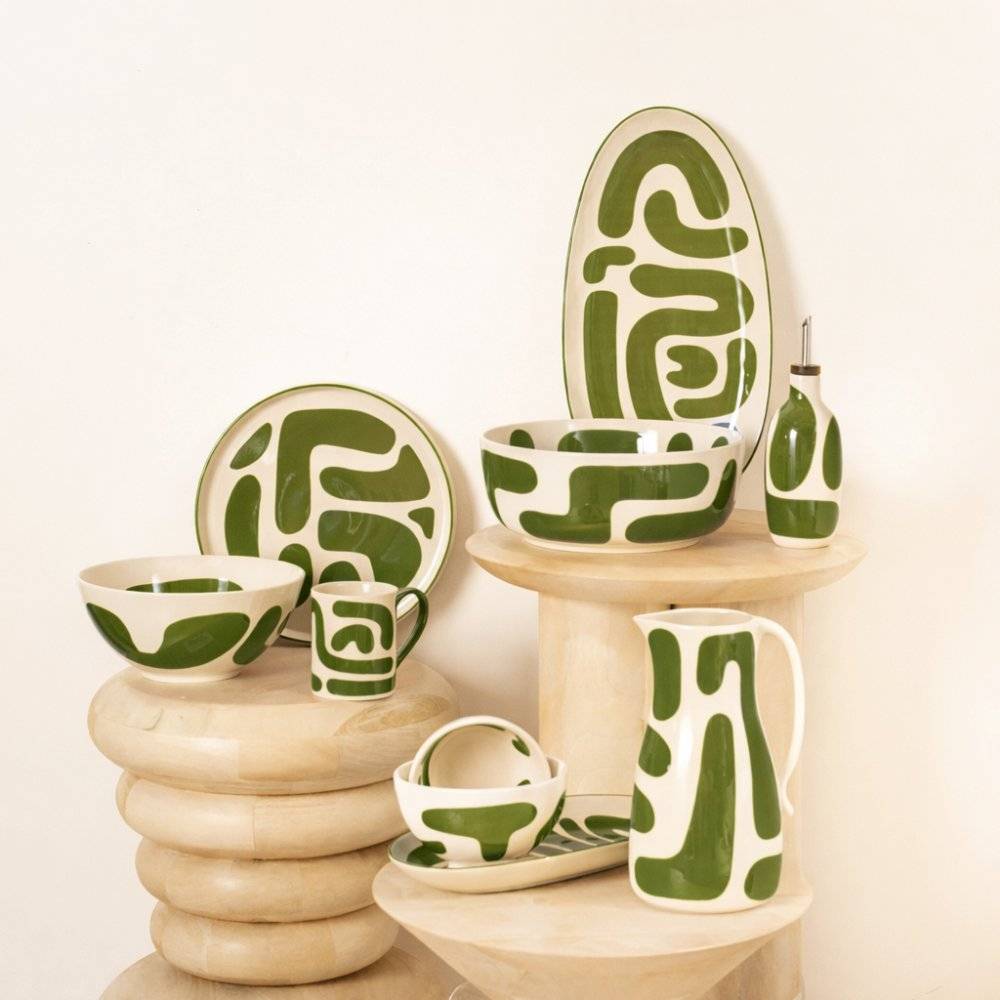 Table Passion - Plat ovale Lulli vert 41x21 cm - Image 3