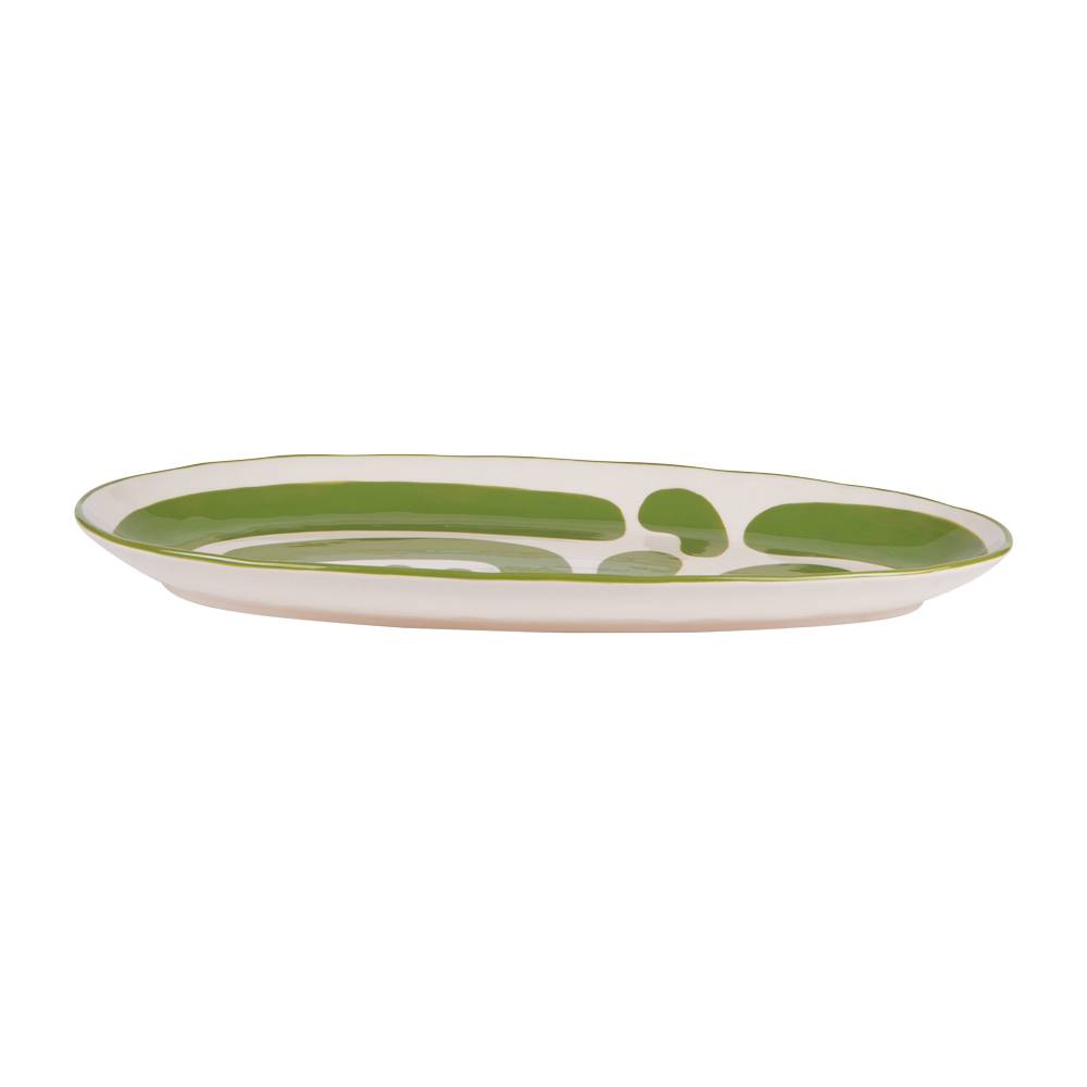 Table Passion - Plat ovale Lulli vert 41x21 cm - Image 2
