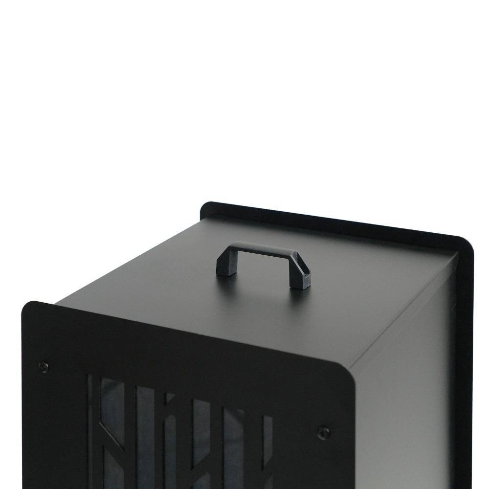 Facilitys - Réservoir granulés 55 kg acier noir HETRE 4 roulettes fenêtre - Image 3