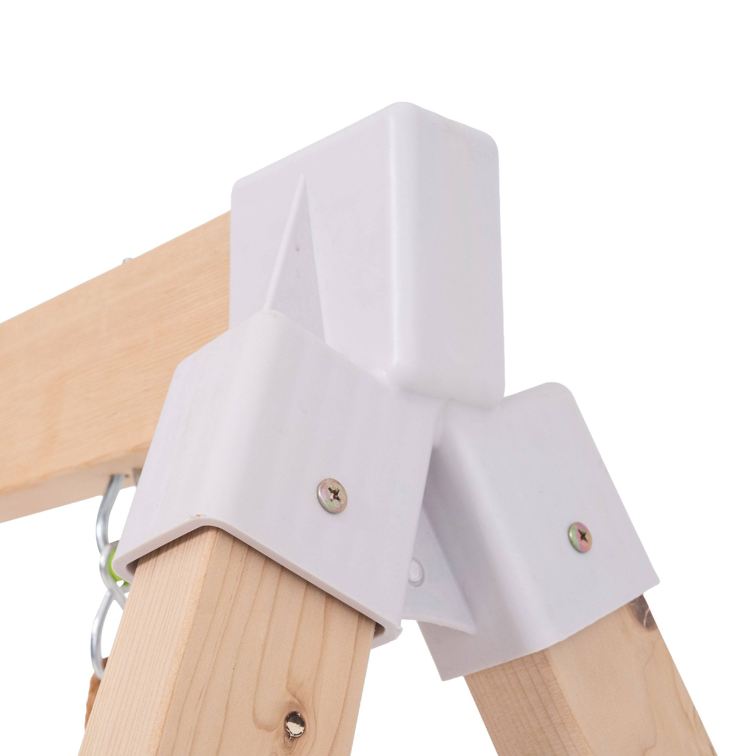 Maisonnette modulable sur pilotis avec balcon, glissière et deux balançoires COQUELICOT en bois FSC® - Image 3