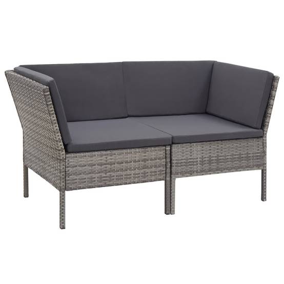 Vidaxl - Salon de jardin 8 pcs avec coussins résine tressée gris vidaXL 48954 - Image 9