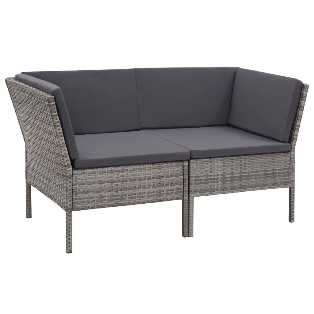 Vidaxl - Salon de jardin 8 pcs avec coussins résine tressée gris vidaXL 48954 - Image 9
