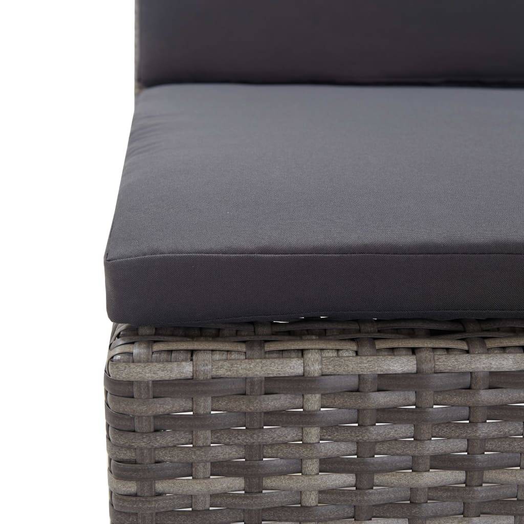 Vidaxl - Salon de jardin 8 pcs avec coussins résine tressée gris vidaXL 48954 - Image 4