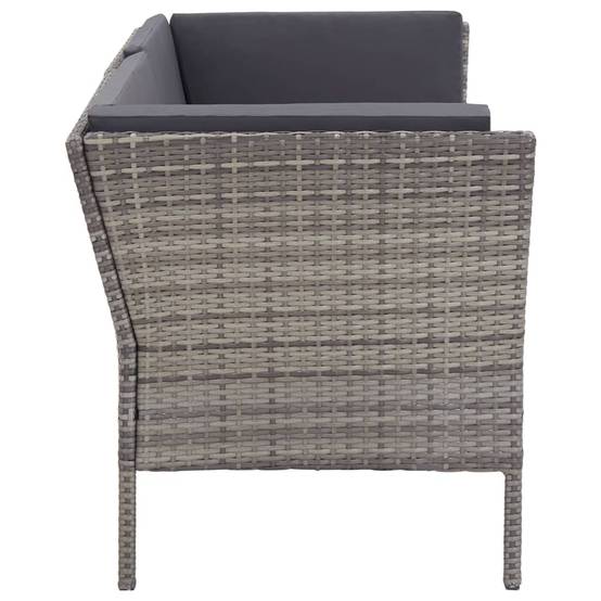 Vidaxl - Salon de jardin 8 pcs avec coussins résine tressée gris vidaXL 48954 - Image 6