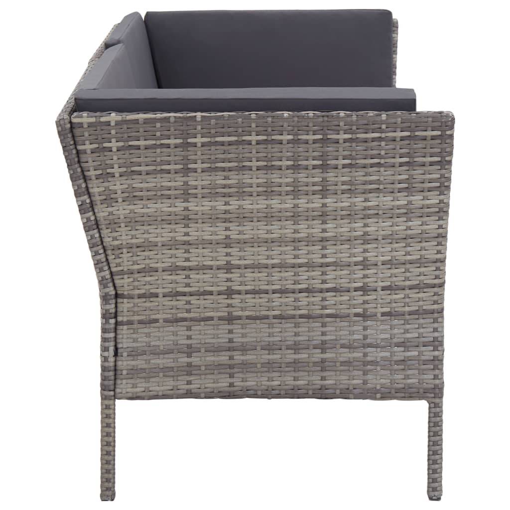 Vidaxl - Salon de jardin 8 pcs avec coussins résine tressée gris vidaXL 48954 - Image 6