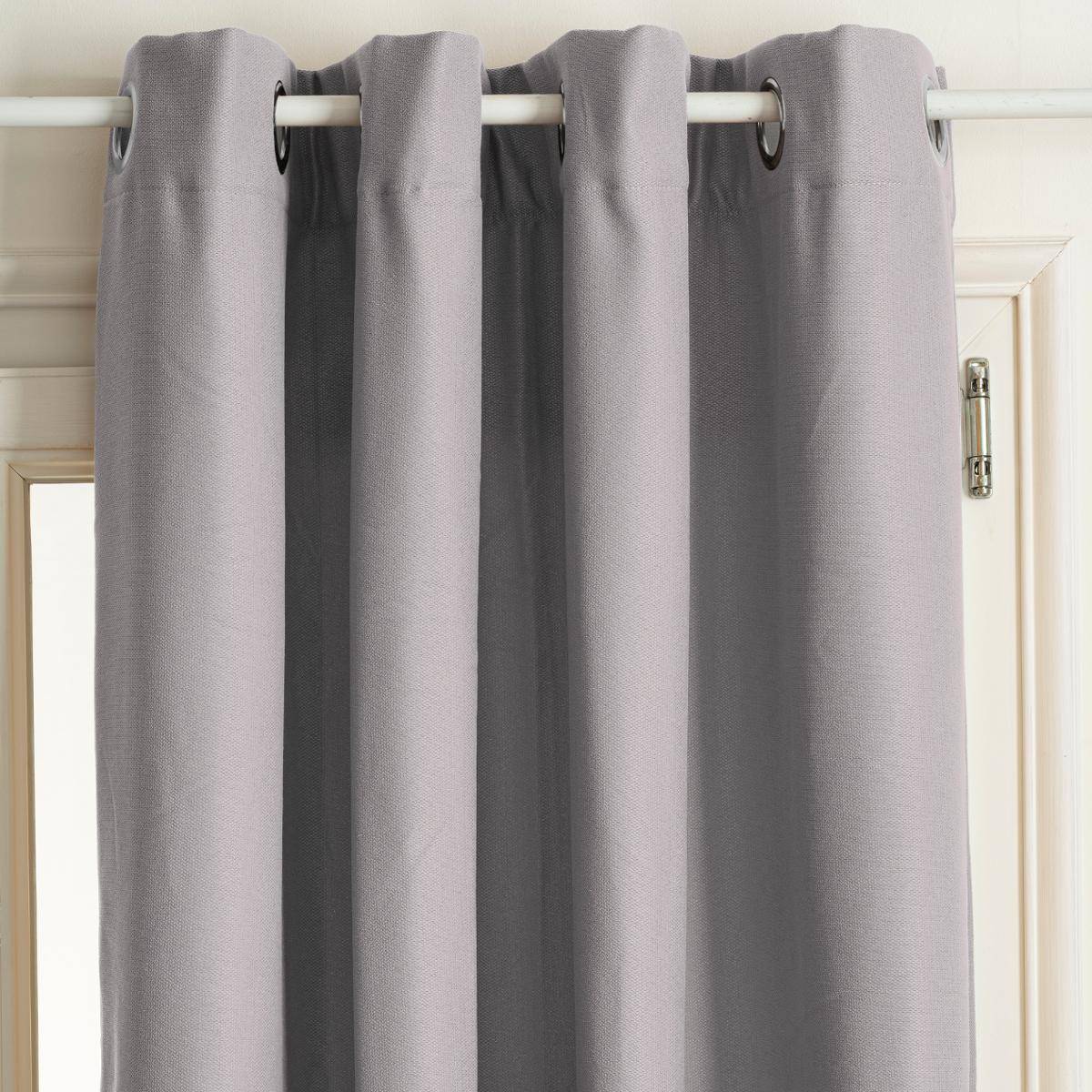 Atmosphera - Lot de 2 Rideaux à  œillets Isolant Beige Lin   140 x 260 cm - Image 2