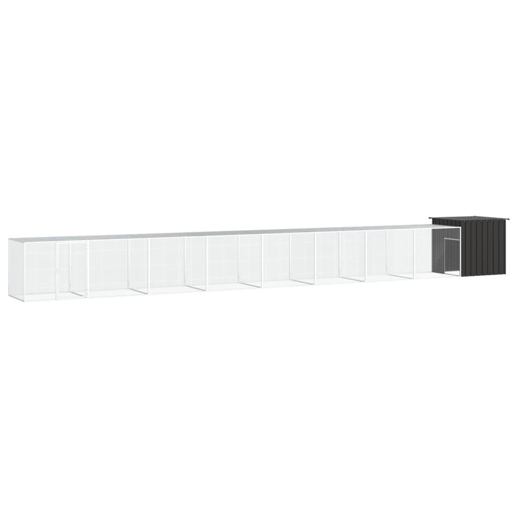 Vidaxl - Poulailler Anthracite 900x91x100 cm Acier galvanisé vidaXL 3106458 - Image 1