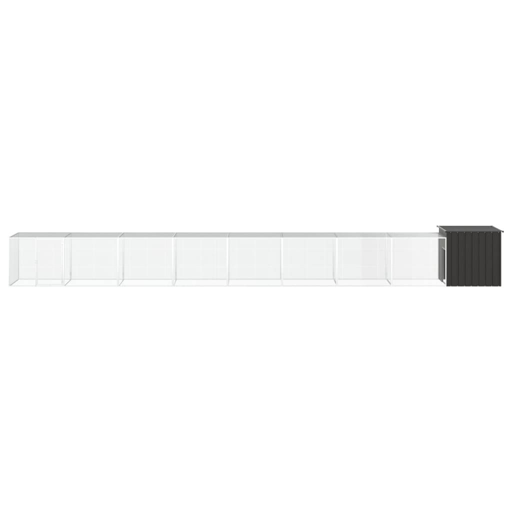 Vidaxl - Poulailler Anthracite 900x91x100 cm Acier galvanisé vidaXL 3106458 - Image 6
