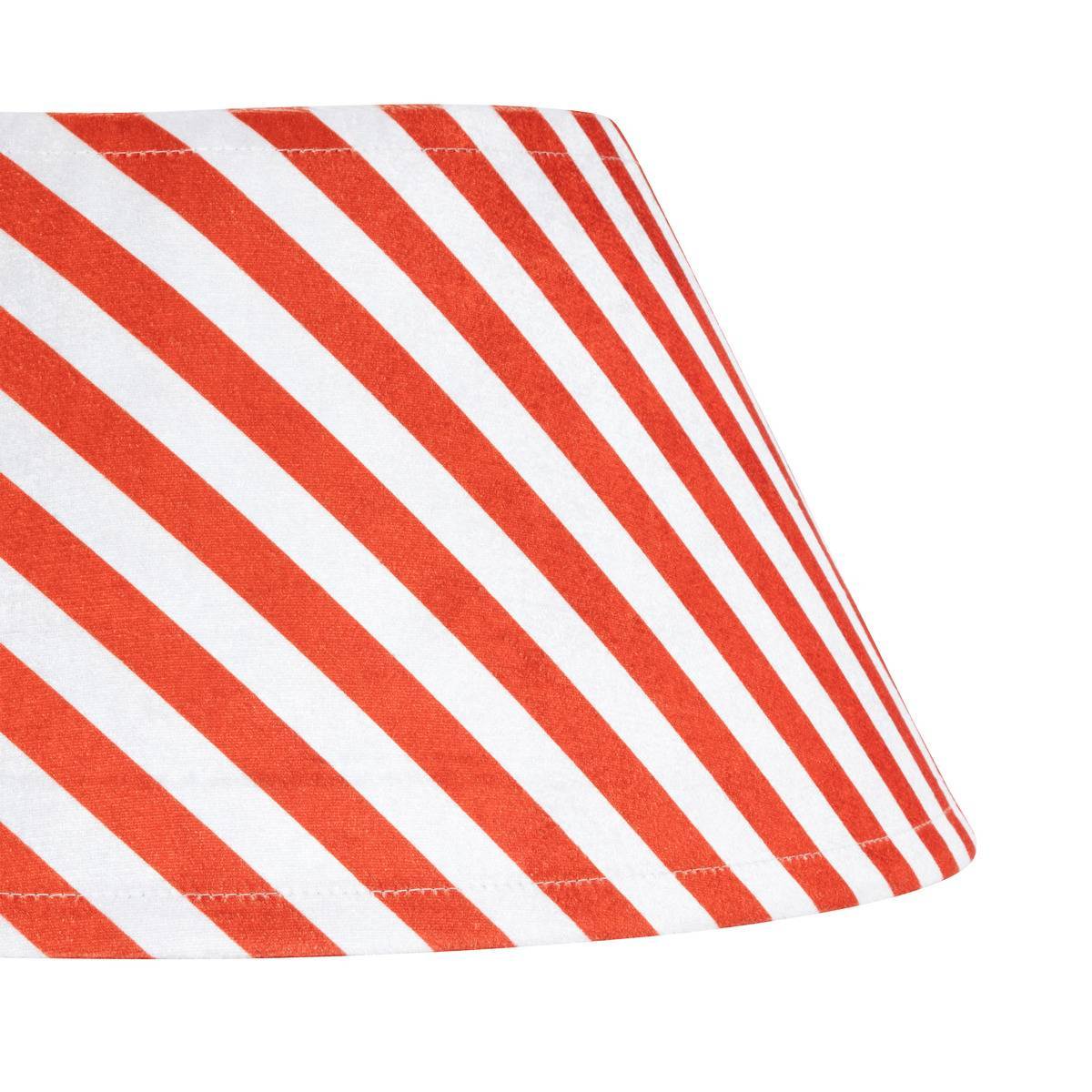 Cache pied de sapin polyester D.56cm rayures rouge et blanc FEERIC LIGHTS & CHRISTMAS - Image 2
