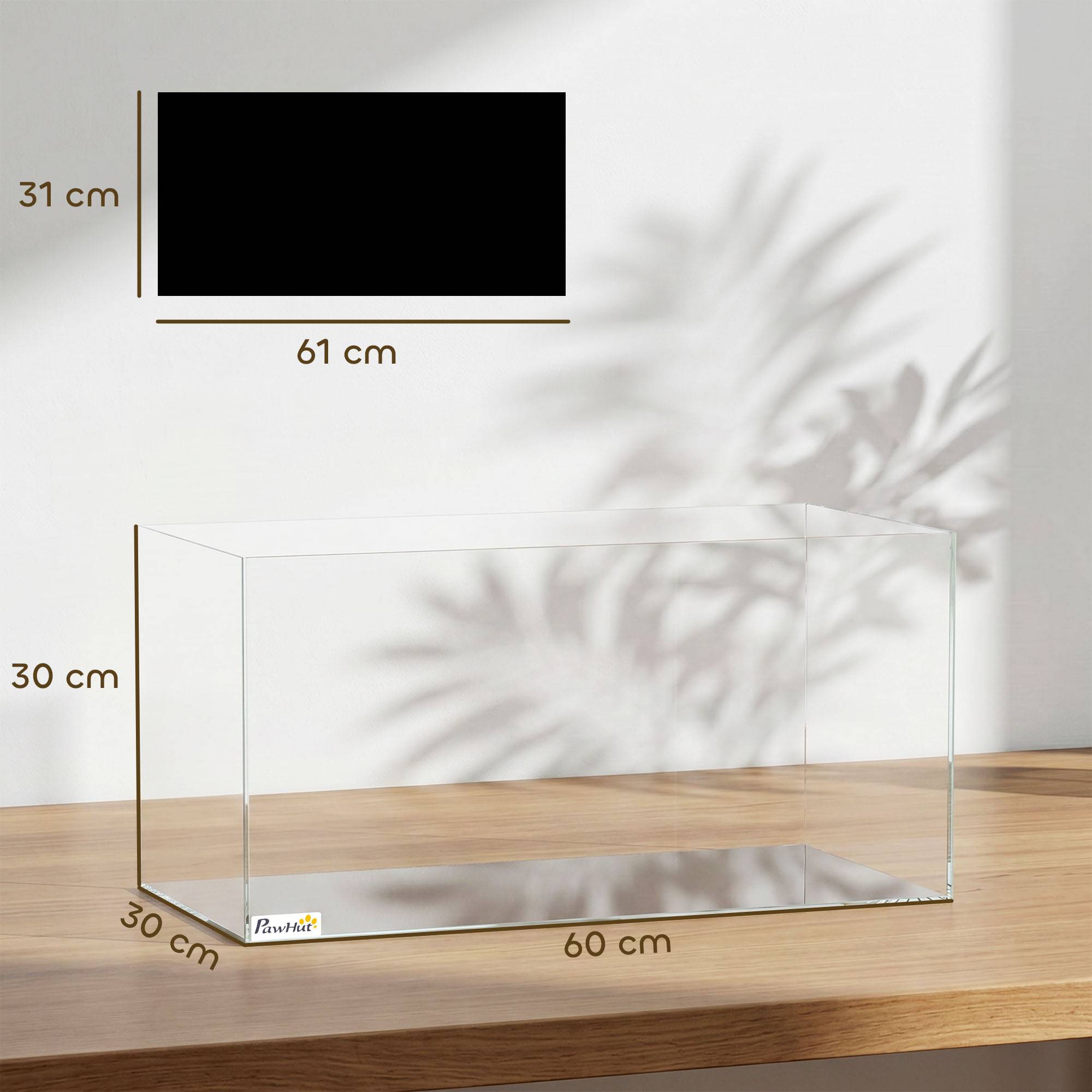 ComfortXL - Aquarium verre trempé 51 L 60x30x30 cm transparent poissons crevettes tortues - ComfortXL Outdoor Living - Image 5