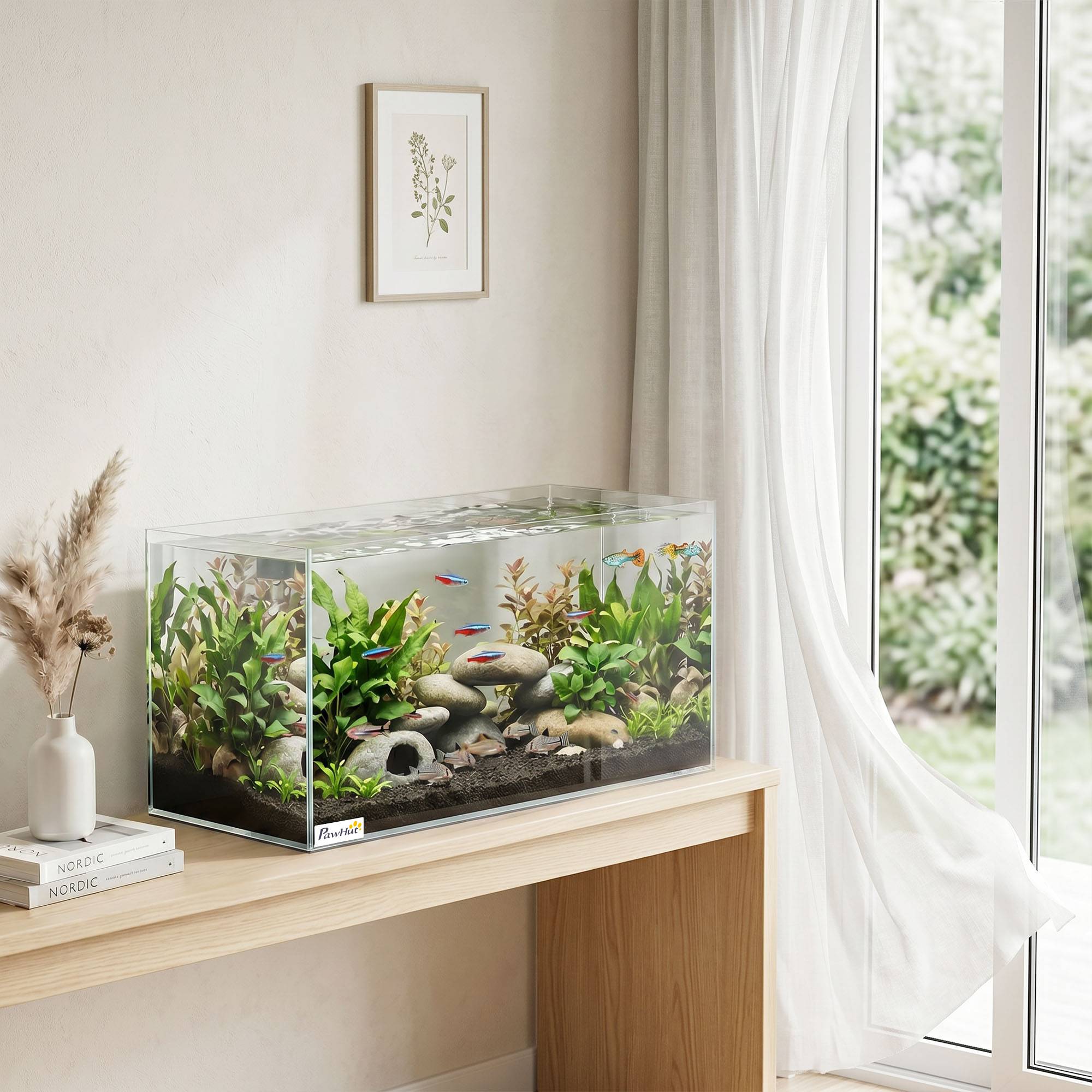 ComfortXL - Aquarium verre trempé 51 L 60x30x30 cm transparent poissons crevettes tortues - ComfortXL Outdoor Living - Image 4