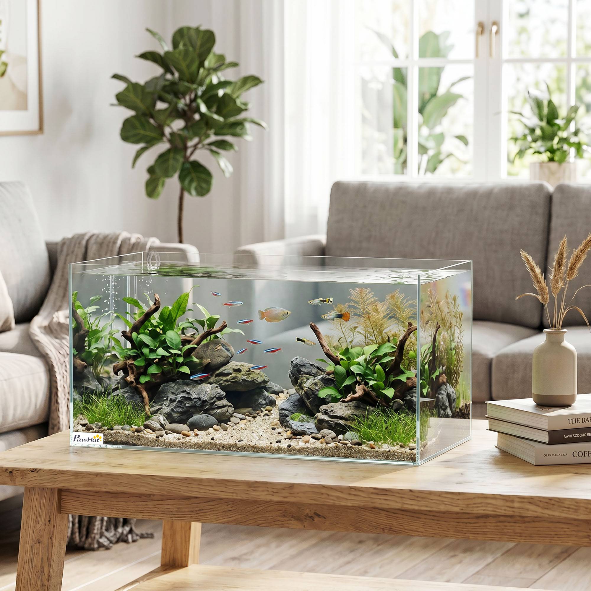 ComfortXL - Aquarium verre trempé 51 L 60x30x30 cm transparent poissons crevettes tortues - ComfortXL Outdoor Living - Image 3