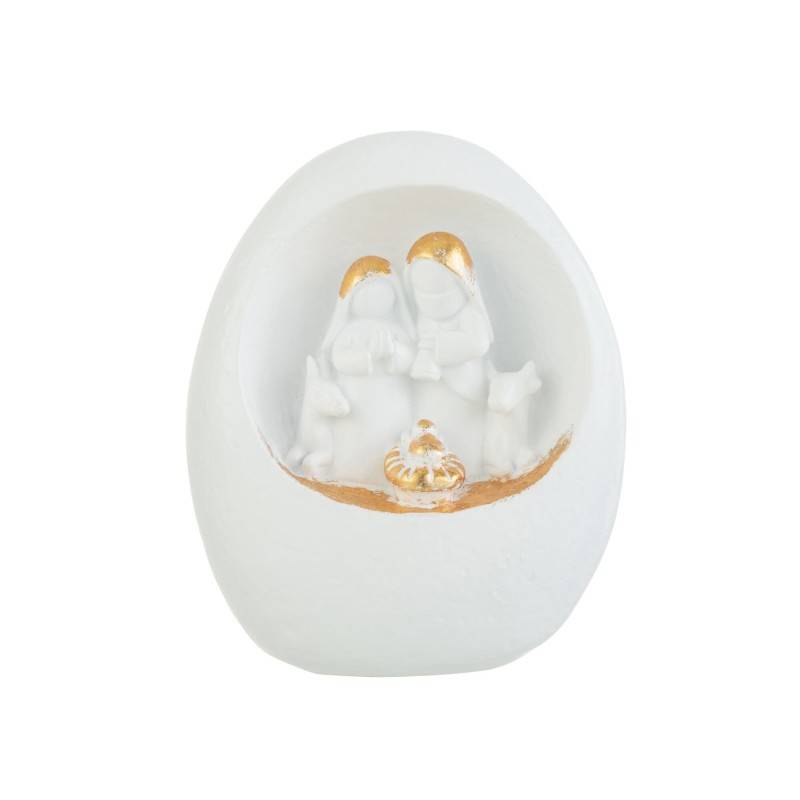Crèche pierre en résine multicouleur 16x11.5x19 cm - J-Line
