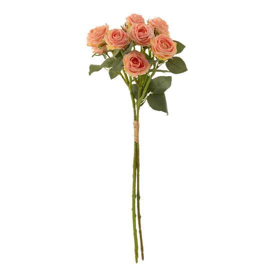 Bouquet de Fleurs Artificielles "12 Roses" 60cm Rose Clair