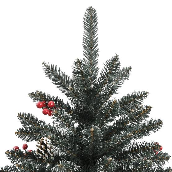 ComfortXL - Sapin de Noël artificiel enneigé PVC décoré pour salon Vert 120 cm – ComfortXL Outdoor Living - Image 5