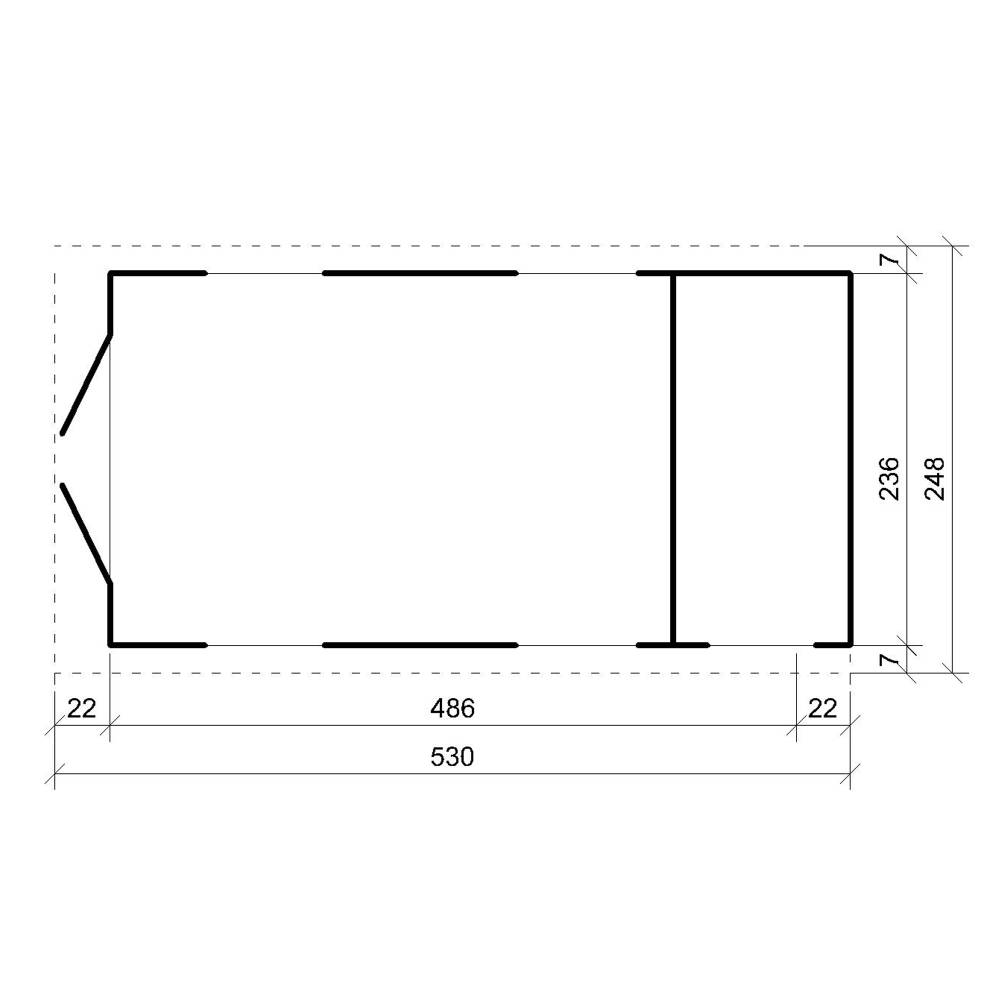 Timbela - Abri de Jardin Qualité Premium 11,47 m² - H252x250x530 cm avec un sol et des bardeaux bitumineuxs - Timbela M915C-HARVEST HONEY - Image 7