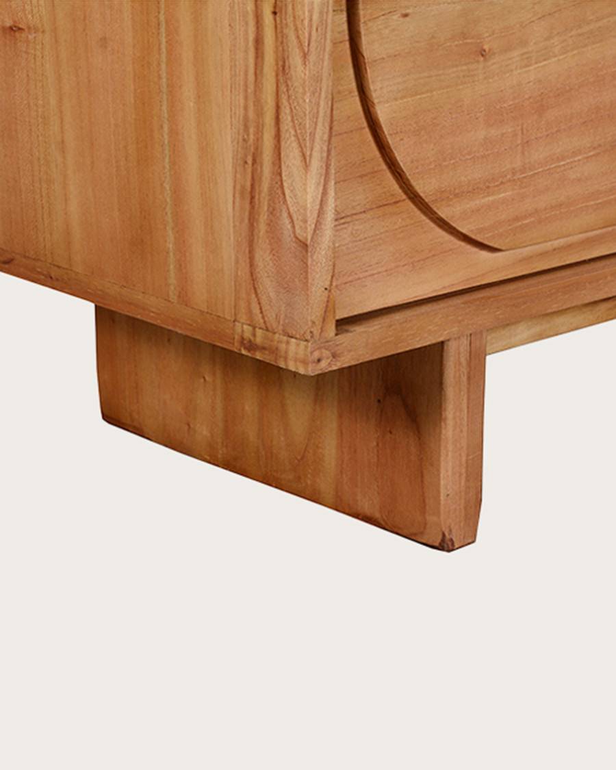 Dinda - Grand Buffet bas en bois massif de mendi 200 cm - UNIQKA - Image 6