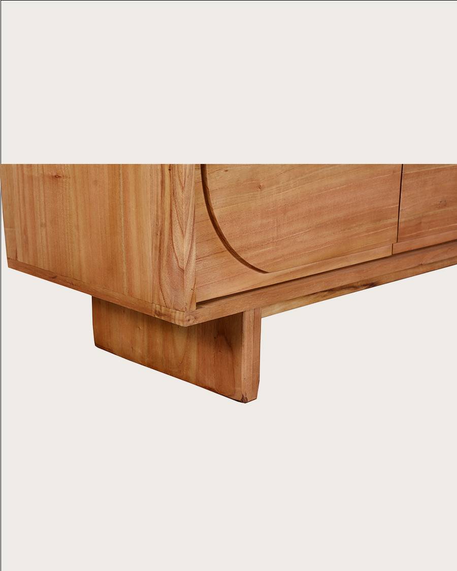 Dinda - Grand Buffet bas en bois massif de mendi 200 cm - UNIQKA - Image 7