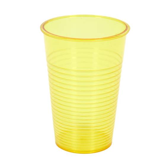 The Home Deco Factory - Lot de 4 Gobelets Réutilisables "Bain de Soleil" 20cl Vert & Jaune - Image 3