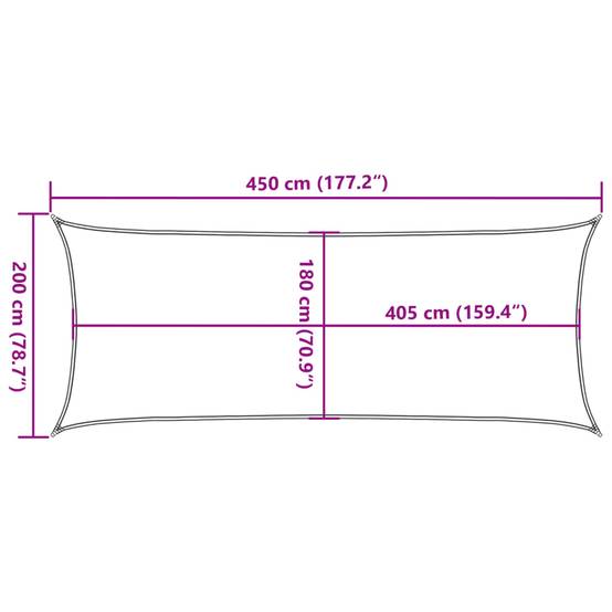Voile d'ombrage PEHD Anthracite 2 x 4.5 m - PANGIVO - Image 10