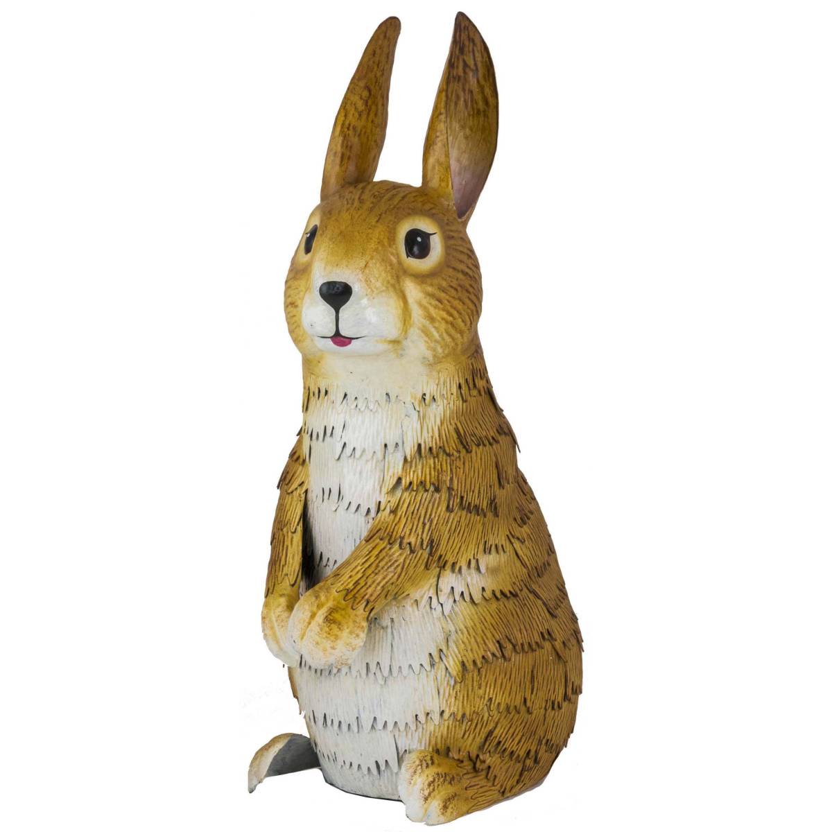 Fountasia - Lapin assis sur ses pattes arrières en métal 37 cm - Image 1