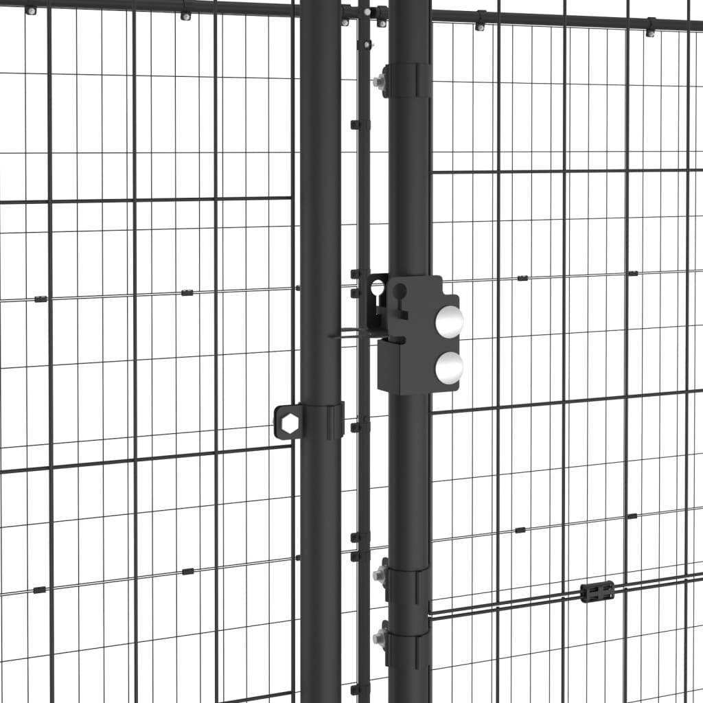 Helloshop26 - Chenil extérieur cage enclos parc animaux chien extérieur acier 12,1 m² - Image 6