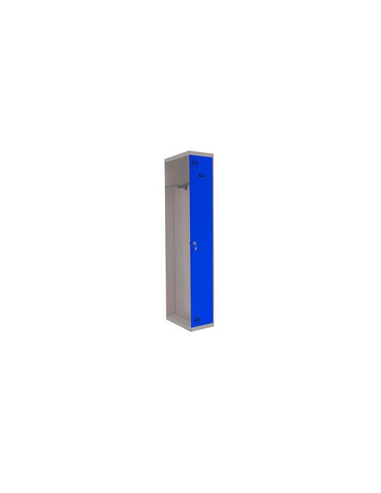 Casier-armoire Simonlocker Prof.dism.single-div 1/1 400 Add Gr/bl Gris/bleu 1800x400x500 - Simonrack