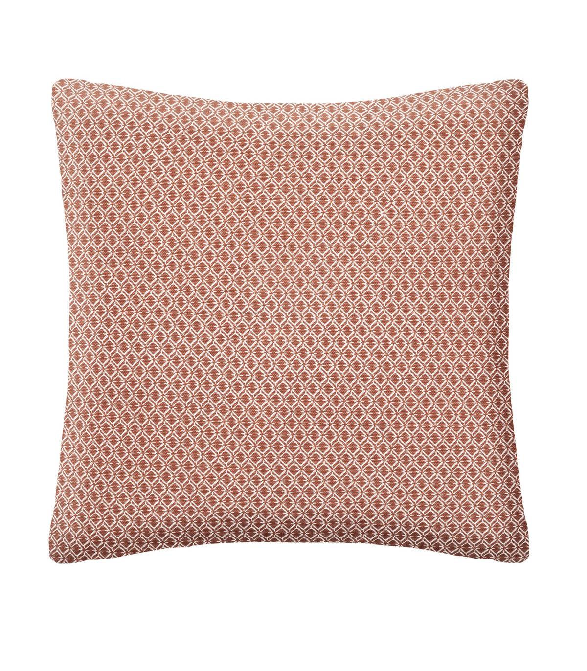 Atmosphera - Coussin décoratif déhoussable en Coton Terracotta Otto 38 x 38 cm - Image 1