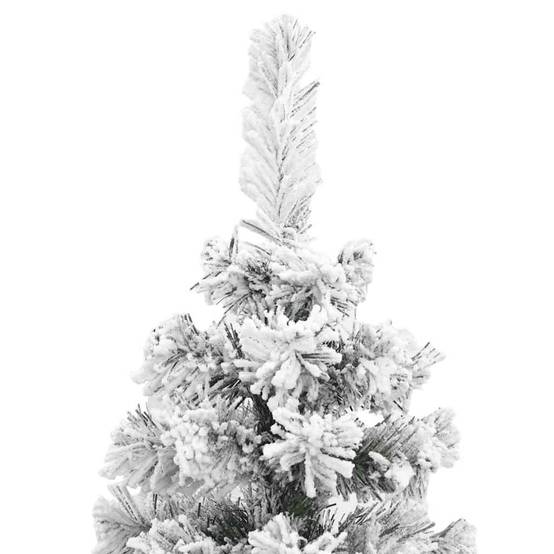 Maison Chic - Sapin de Noël | Arbre de Noël artificiel mince flocon de neige vert 210 cm PVC Maison Chic - Image 4